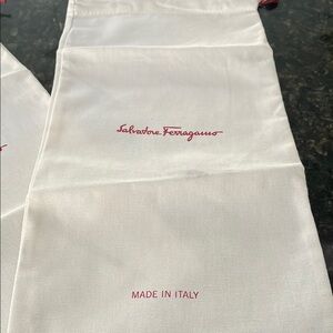 Salvatore Ferragamo White Dust Bag